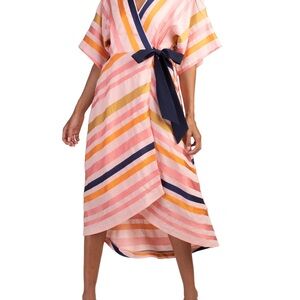 Trina Turk Pink and Orange Striped Dress